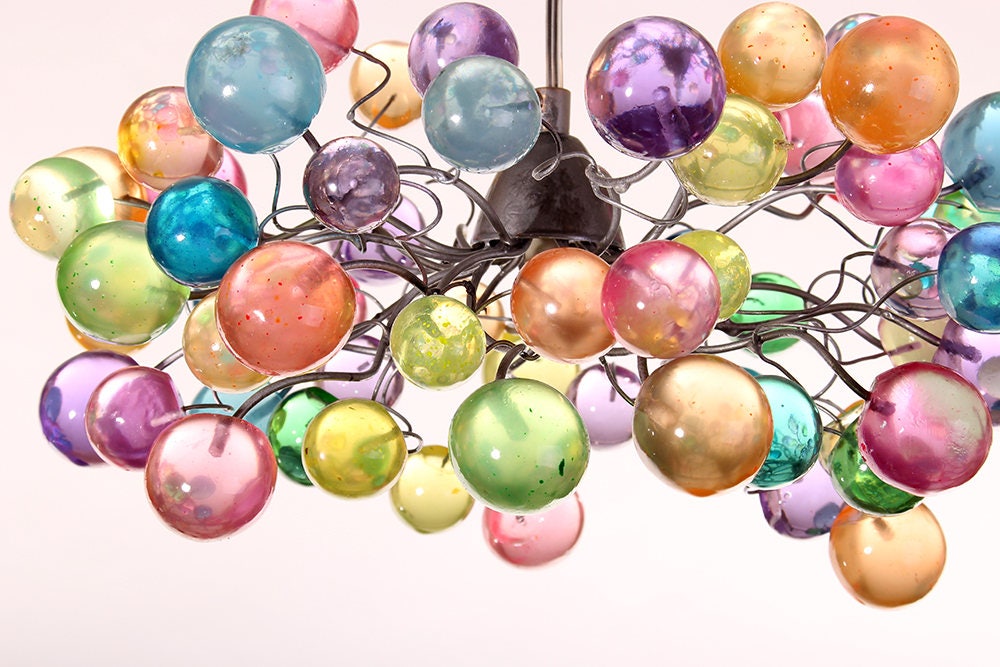 Pastel Resin Bubble Pendant Light: Island Lighting Chandelier