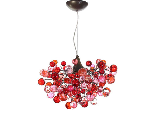 Bubbles light fixtures, red and pink bubbles hanging lamp for children room or dining room.