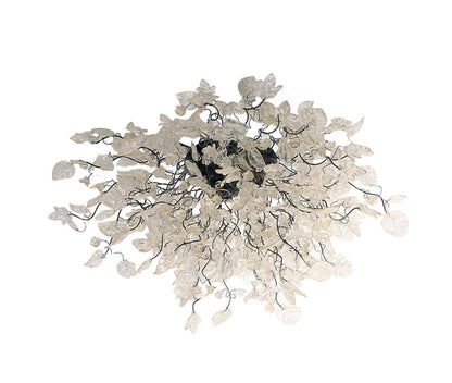 Flush Mount Lighting with transparent clear flowers, wild looking ceiling mount for kitchen, living room.