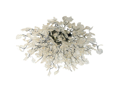 Flush Mount Lighting with transparent clear flowers, wild looking ceiling mount for kitchen, living room.