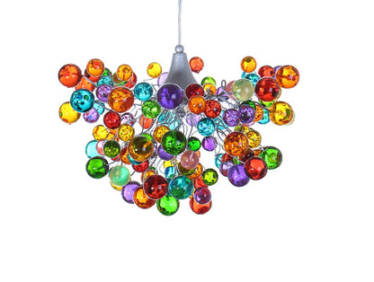 Chandelier with Colorful bubble, modern ceiling light fixture with bubbles for children room or dining room.