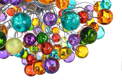 Chandelier with Colorful bubble, modern ceiling light fixture with bubbles for children room or dining room.