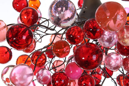 Bubbles light fixtures, red and pink bubbles hanging lamp for children room or dining room.