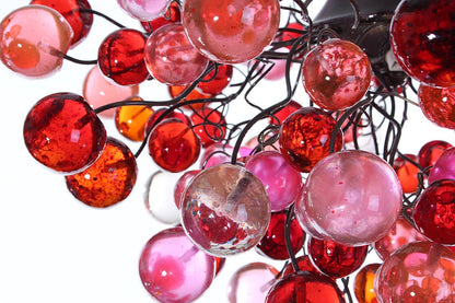 Bubbles light fixtures, red and pink bubbles hanging lamp for children room or dining room.