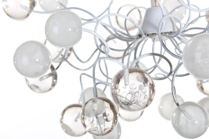 Ceiling Pendant light with white and clear transparent bubbles for girls or boy bedroom .