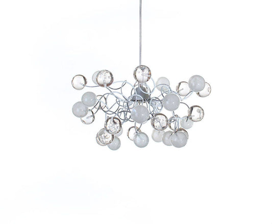 Ceiling Pendant light, island lighting with bubbles white and clear transparent bubbles