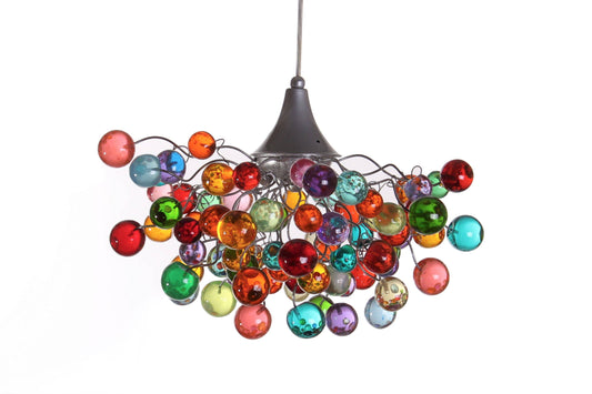 Lighting Fixtures with Multicolored bubbles, hanging lamp with bubbles for children room or dining room.