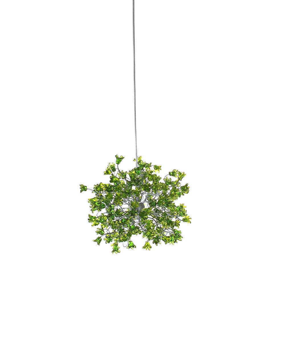 Green Pendant Light, Hanging pendant lighting with Green jumping flowers