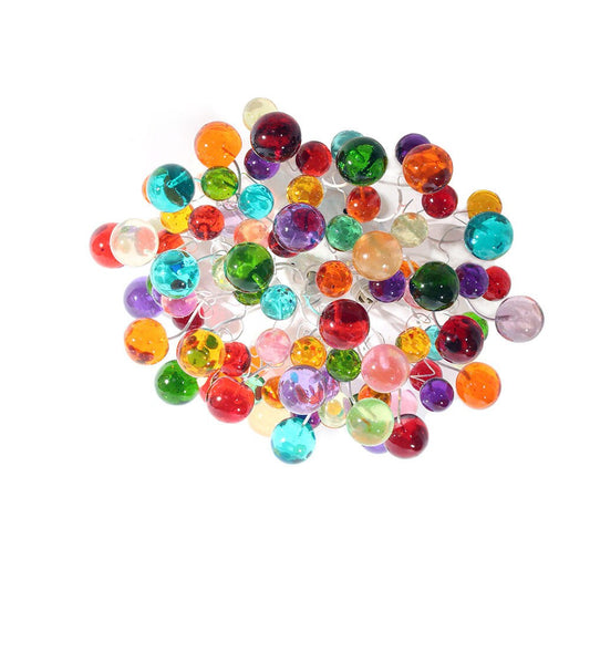 Flush mount Ceiling light with multicolored bubbles for bathroom, hall entrance or room. rainbow color lighting