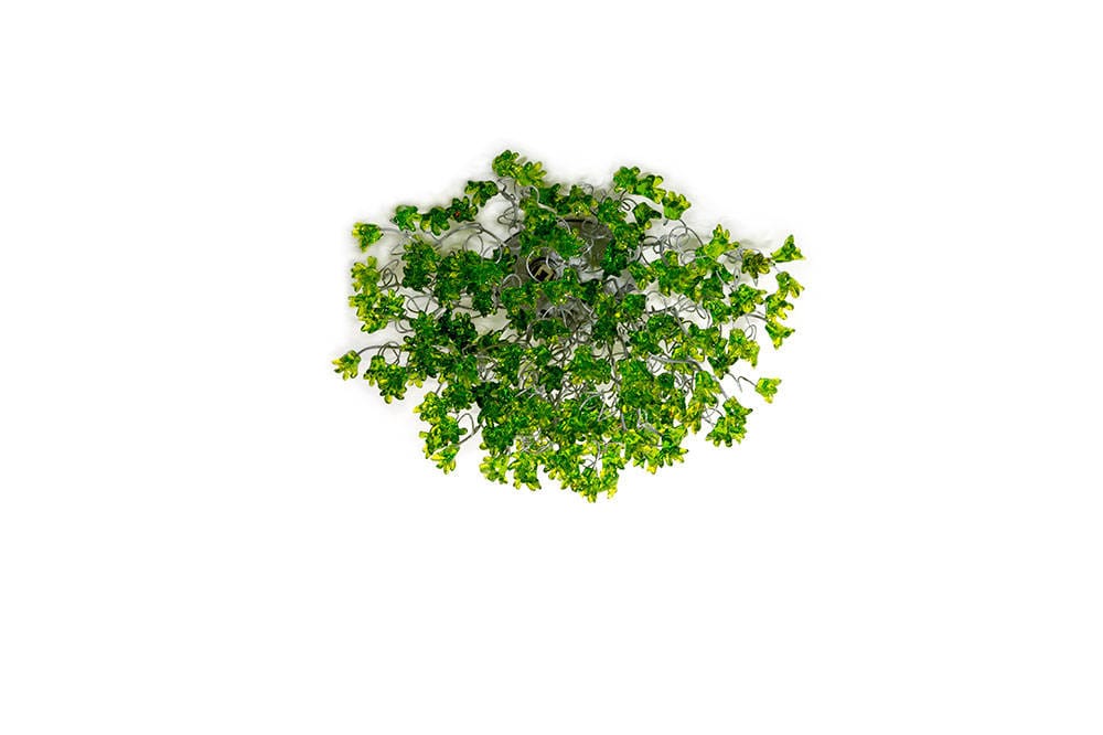 Flush mount lighting, ceiling mount light fixture with Green jumping flowers , elegant sconces for ceiling or wall