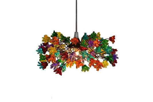 Multicolored Jumping Resin Flower Pendant Light: Kitchen Island Hallway Bathroom