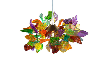 Pandent light Multicolored leaves and flowers Chandelier for kids room, living room, bedroom