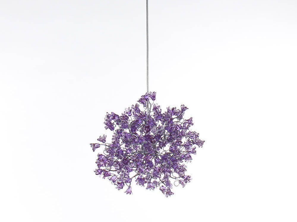 Hanging Pendant light with Violet jumping flowers for hall, bedroom,a unique pendant light