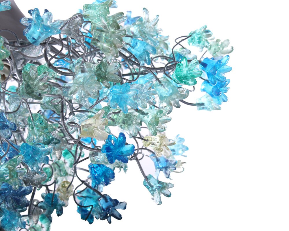 Flowers Ceiling lamp, hanging lighting with sea color jumping flowers for living room, Dining Room light.