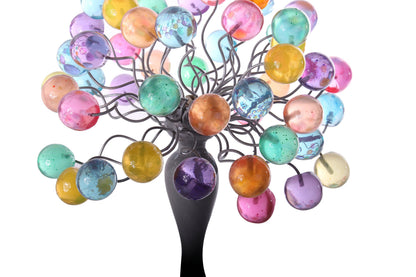 Modern bedside Lamp with pastel color bubbles.