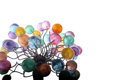 Modern bedside Lamp with pastel color bubbles.