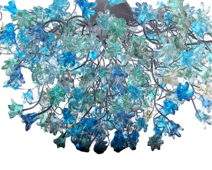 Flowers Ceiling lamp, hanging lighting with sea color jumping flowers for living room, Dining Room light.