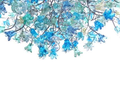 Flowers Ceiling lamp, hanging lighting with sea color jumping flowers for living room, Dining Room light.
