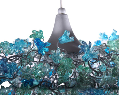Flowers Ceiling lamp, hanging lighting with sea color jumping flowers for living room, Dining Room light.