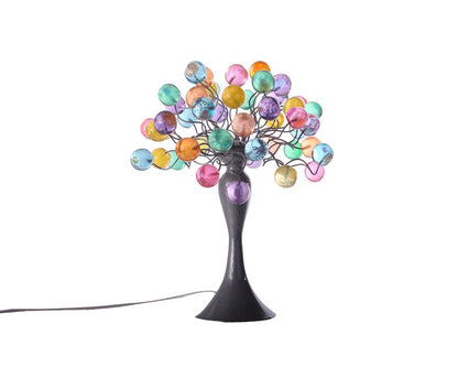 Modern bedside Lamp with pastel color bubbles.