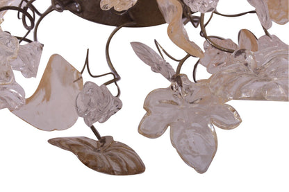 Modern Wall Sconce light with Gold and clear flowers and leaves for hall living room, toilet