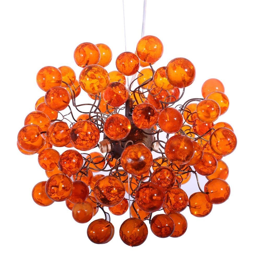 Orange Ceiling Light, Hanging bubble Lighting for Dining Room, bedroom or children room.