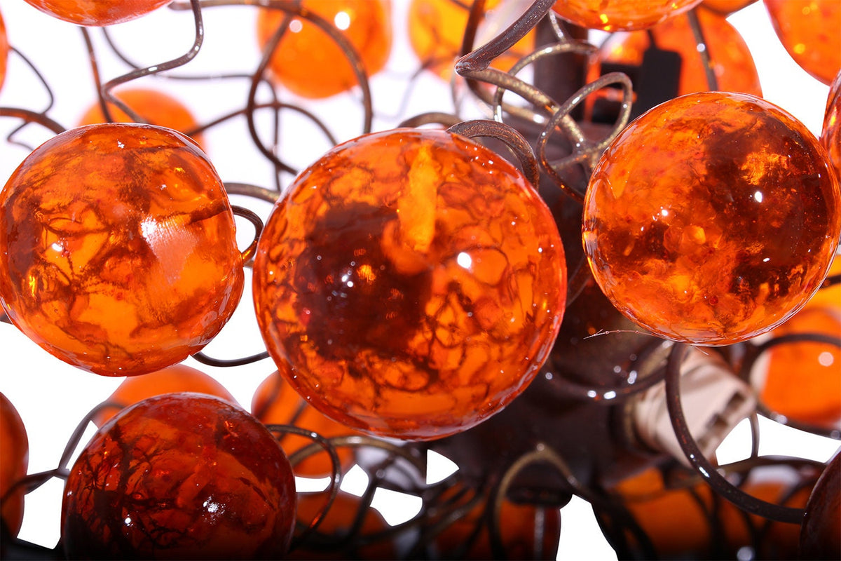 Orange Ceiling Light, Hanging bubble Lighting for Dining Room, bedroom or children room.