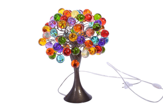modern bedside lamp with Multicolored bubbles, for desk or bedside table.
