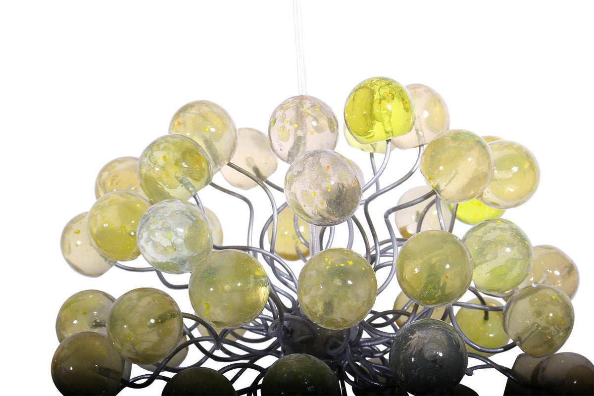 Pendant lighting with Lemon Green bubbles Light Fixture chandelier for hall, bathroom, bedroom or children place.