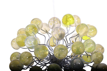 Pendant lighting with Lemon Green bubbles Light Fixture chandelier for hall, bathroom, bedroom or children place.