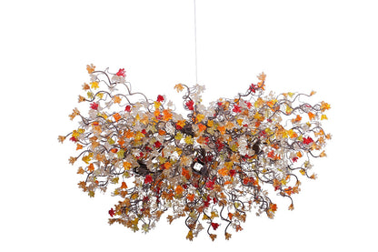 Large Dining Room Lighting, Modern Hanging Chandeliers with warm colors jumping flowers for Dining Room
