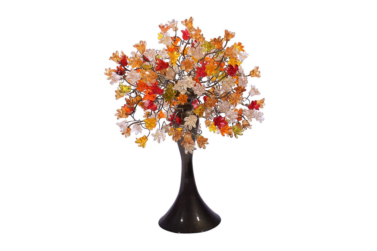 Bedside Lamp, Table lamp with warm color flowers, modern table lamp with metal wires, desk lamp for your bedroom, living room