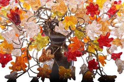Bedside Lamp, Table lamp with warm color flowers, modern table lamp with metal wires, desk lamp for your bedroom, living room