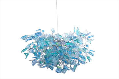 Unique ceiling lighting with Sea color flowers & leaves for Dining Room, living room or bedroom. modern home lighting ceiling
