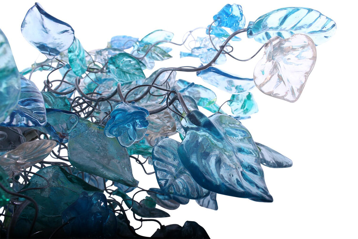 Unique ceiling lighting with Sea color flowers & leaves for Dining Room, living room or bedroom. modern home lighting ceiling