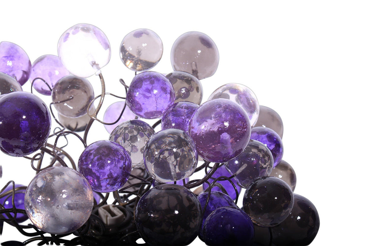 Purple Table lamp, modern bedside lamp with bubbles.