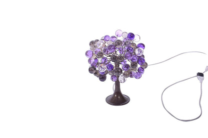 Purple Table lamp, modern bedside lamp with bubbles.