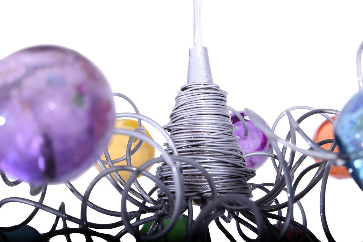 Multicolored Resin Bubble Pendant Light: Kitchen Island Lighting