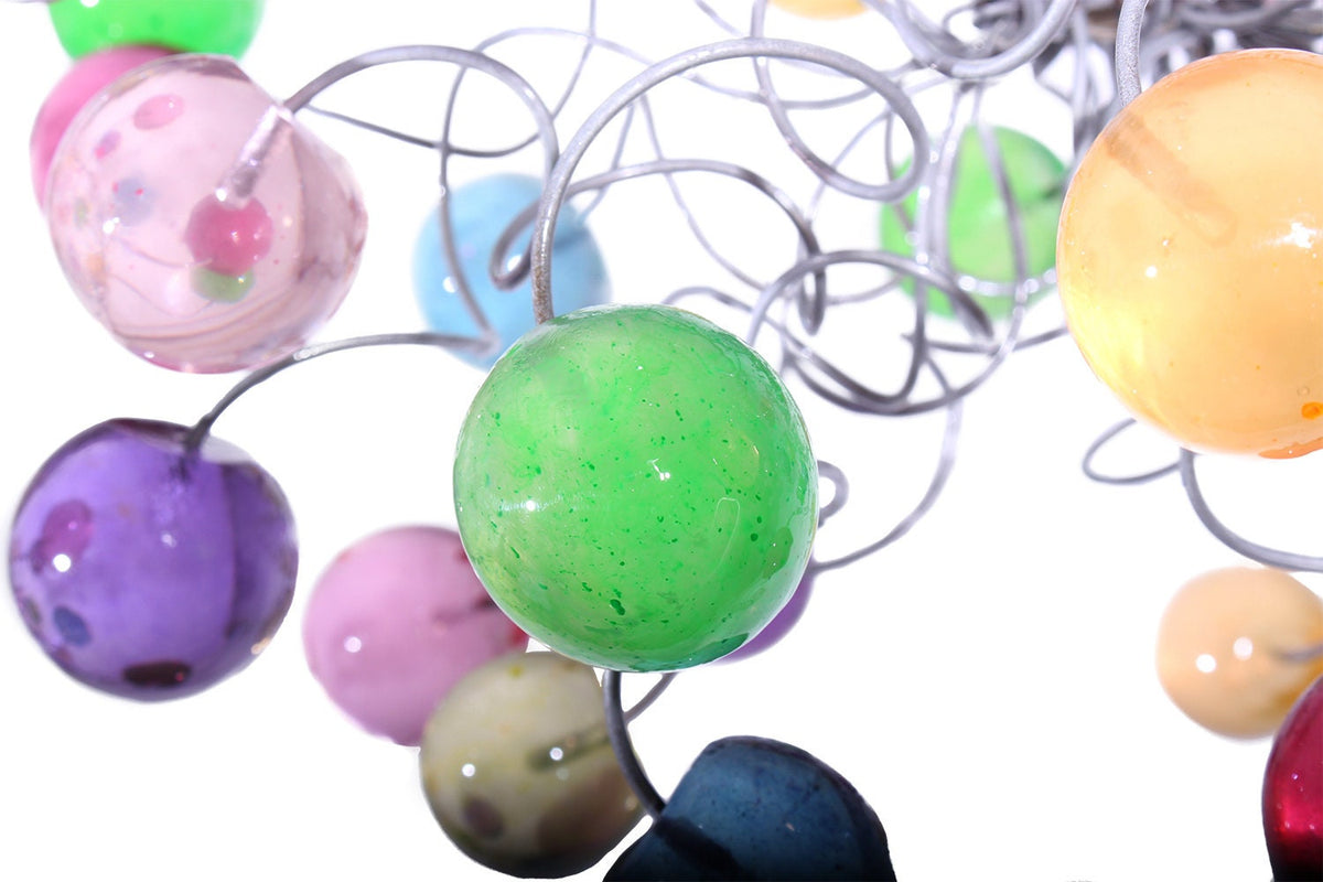 Multicolored Resin Bubble Pendant Light: Kitchen Island Lighting