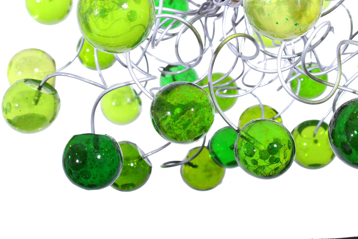 Ceiling Pendant light with green bubbles for Kitchen island, bedside light - modern lighting