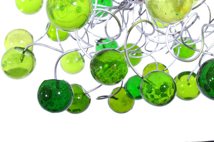 Ceiling Pendant light with green bubbles for Kitchen island, bedside light - modern lighting