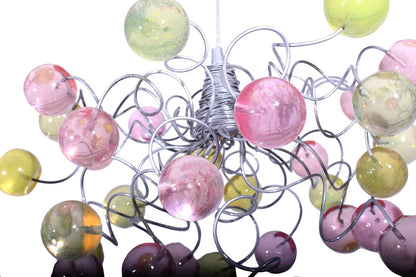 Large Bubbles Lighting, Ceiling Pendant light with pink and yellow bubbles for Kitchen island, bedside light - modern lighting