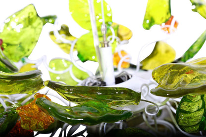 Unique lighting with Green color flowers & leaves for Dining Room, living room or bedroom. modern home lighting