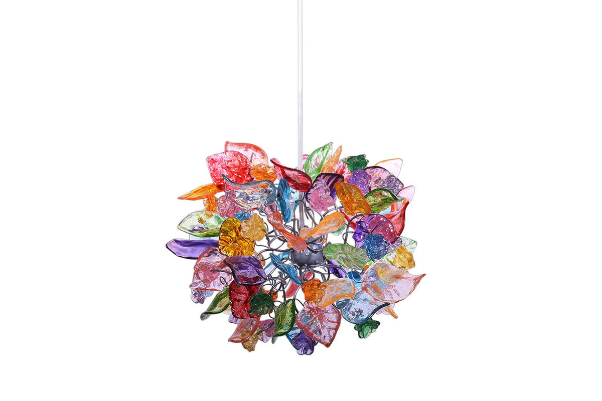 Pendant Lighting, Pastel color Ceiling chandelier with flowers and leaves