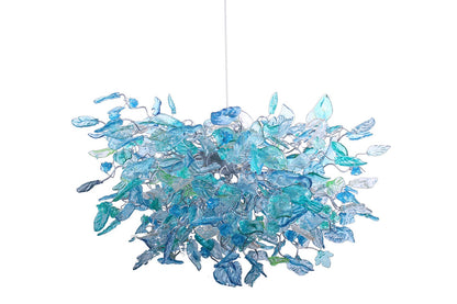 Unique ceiling lighting with Sea color flowers & leaves for Dining Room, living room or bedroom. modern home lighting ceiling