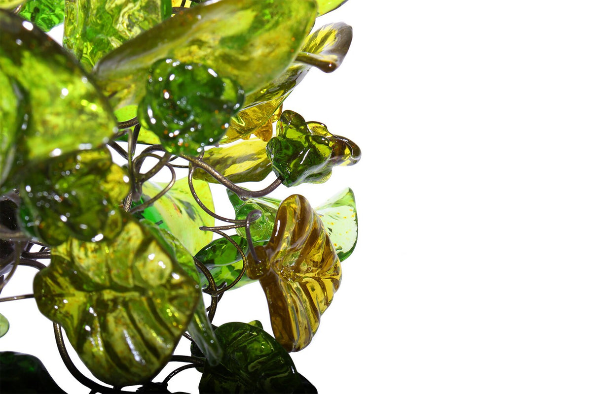 Pendant Lighting, island lighting with shades of green color flowers and leaves