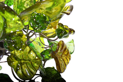 Pendant Lighting, island lighting with shades of green color flowers and leaves