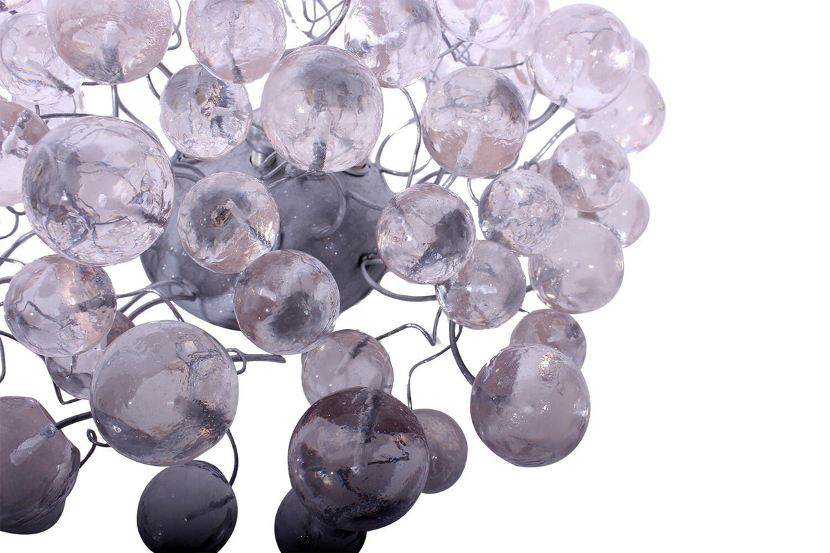 Modern Ceiling Flush mount with clear transparent bubbles for bathroom, hall entrance or room.
