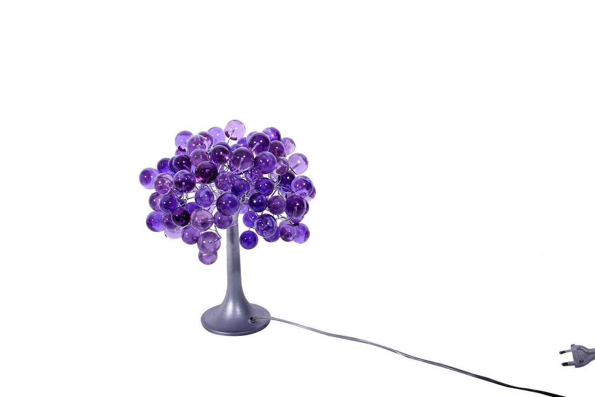 Purple Bedside Table Lamp, modern table lamp with purple color bubbles, unique table lamp.