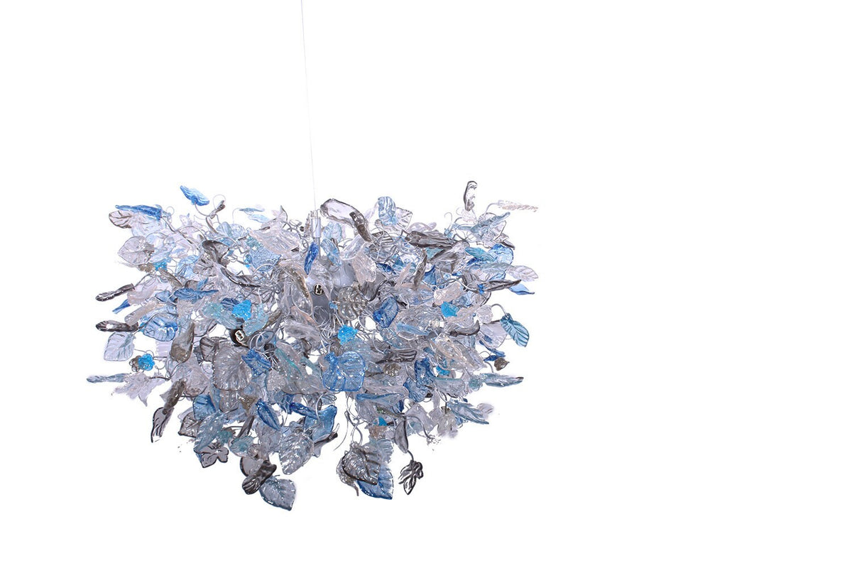 Light blue Hanging Chandeliers, Flowers Dining Room Lighting